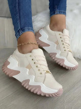 Lässige PU-Sneaker mit Farbblock